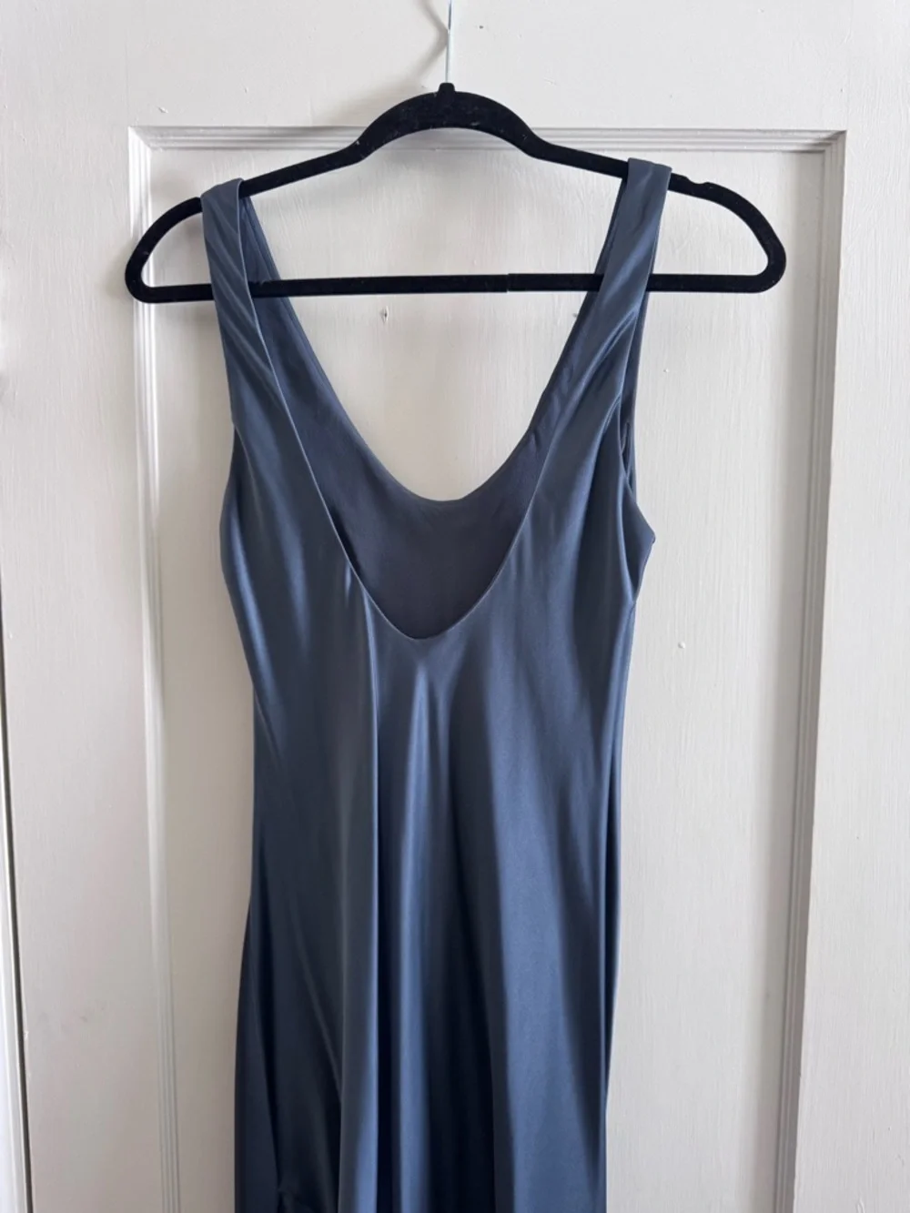 Reformation Sapphira Satin Dress in Slate - Picture 6 of 8